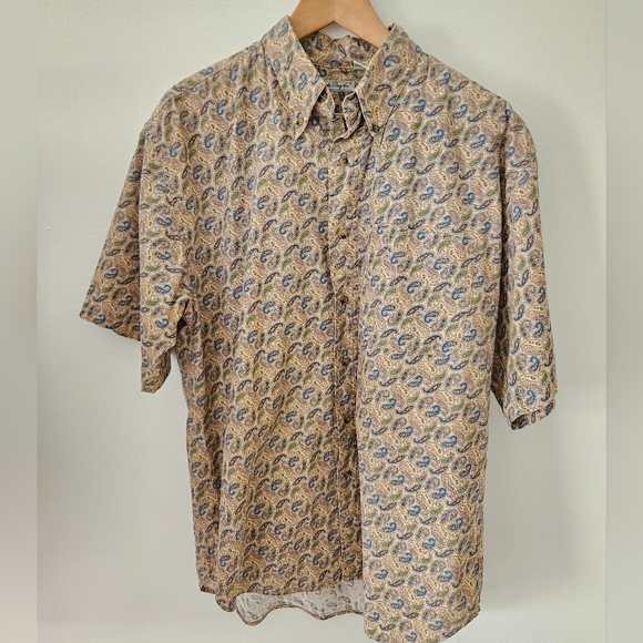 Vintage bugle boy paisley button down shirt - Picture 1 of 6